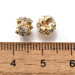 Латунные микро проложить кубического циркония бусы KK-M318-14G