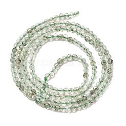Нити бусин из натурального зеленого рутилированного кварца G-B145-A01-2mm