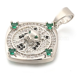 Латунные микро проложить кубического циркония подвески&nbsp;KK-S049-12P