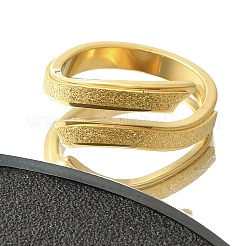 Текстурированное кольцо-манжета из нержавеющей стали 304 для женщин RJEW-L126-13B-G