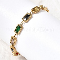 Браслеты-цепочки из нержавеющей стали 304 для женщин&nbsp;BJEW-A093-01C-G