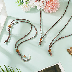 Изготовление ожерелий из вощеного полиэфирного шнура с регулируемой длиной&nbsp;NJEW-TAC0028