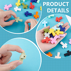 30 шт. 15 вида перекрестных бусин из пищевого экологически чистого силикона&nbsp;SIL-ME0001-11