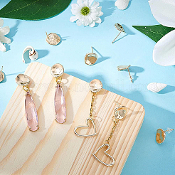 10 шт. латунные серьги-гвоздики KK-BC0008-60