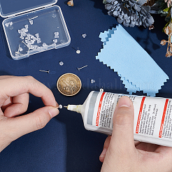 925 серебряная фурнитура для плоских серег-пусетов STER-UN0001-39