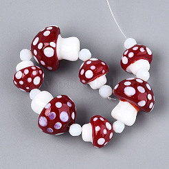 Бусы лэмпворк ручной работы LAMP-N028-11