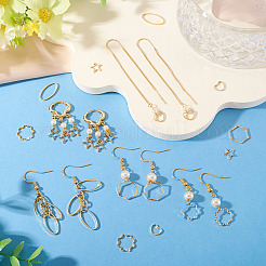 24 шт. 2-х цветные латунные соединительные кольца&nbsp;KK-TA0003-09-RS