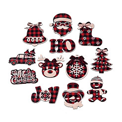 Рождественские подвесные украшения из дерева с односторонней УФ-печатью WOOD-N020-32