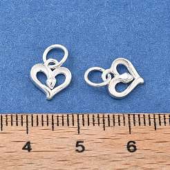 925 стерлингового серебра подвески сердца STER-D302-03S