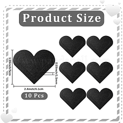 10 шт. защитные уголки для сердец из искусственной кожи AJEW-CL0001-17C