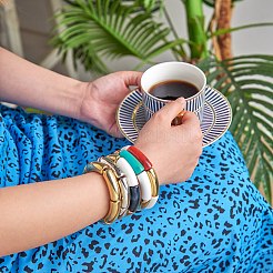 Массивные изогнутые трубчатые бусины BJEW-SW00016