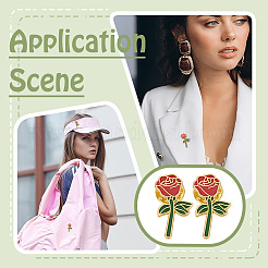 12 шт. розовая эмалевая булавка JEWB-FG0001-44