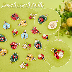 Подвески из сплава эмали 60шт 7 стиля&nbsp;ENAM-PH0002-75