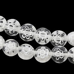 Ручной Millefiori стеклянные плоские круглые нити бисера&nbsp;LK-P010-05