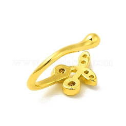 Красный кубический цирконий вишневый зажим на кольцах в носу AJEW-F059-07G