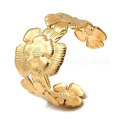 Браслеты-манжеты из нержавеющей стали 304 BJEW-L705-04B-G