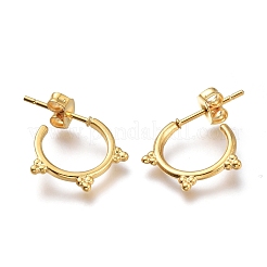 Серьги-полукольца из нержавеющей стали 304 EJEW-H100-08G