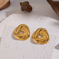 Серьги-гвоздики с закрученными треугольниками из нержавеющей стали 304&nbsp;VR5130