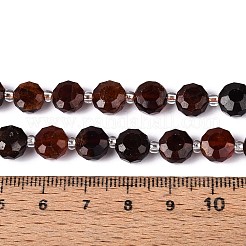 Гранат природный бисер нитей G-B153-B22