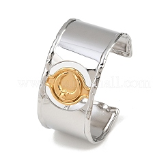 Браслеты-манжеты из нержавеющей стали 304 Moon&nbsp;LS-BJEW-B157-01PG