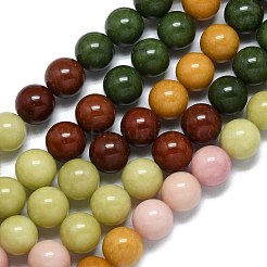 Натуральный Malaysia нефритовые бусы пряди&nbsp;G-B165-C07-14mm