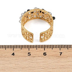 Кольца-манжеты из нержавеющей стали 304 с хрустальным стеклом&nbsp;RJEW-V010-03G