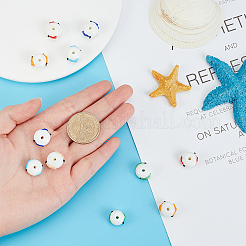 12шт 6 цвета бусины ручной работы с неровностями лэмпворк LAMP-SC0001-09