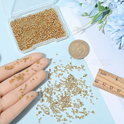 2000шт латунные обжимные бусины&nbsp;KK-BBC0022-06A-G