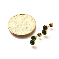 Серьги-гвоздики из нержавеющей стали 304 с ионным покрытием (IP) EJEW-A118-15G-01