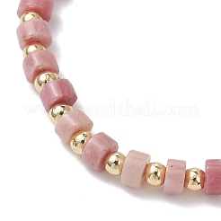 7 шт. браслет из натуральных и синтетических смешанных драгоценных камней и латунных бусин&nbsp;BJEW-JB13334