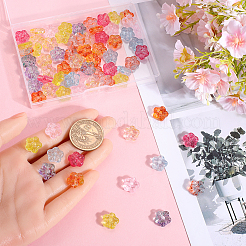 80шт 8 цвета прозрачные стеклянные бусины GLAA-SC0002-22