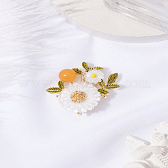 1 шт. смоляные булавки в виде ромашки и листика&nbsp;JEWB-LP0004-69