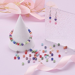 1200 шт.15 цвета акриловые бусины из искусственного жемчуга OACR-YW0001-12