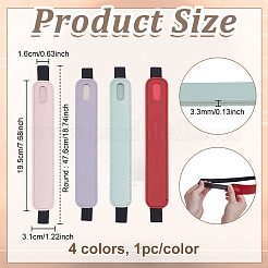 4 шт. 4-цветный чехол для ручки из искусственной кожи&nbsp;AJEW-PH0006-84B