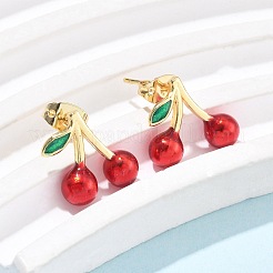 Серьги-гвоздики из латуни EJEW-Q017-01B-G