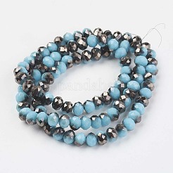 Гальванические непрозрачные стеклянные бусины&nbsp;EGLA-A034-P4mm-P13