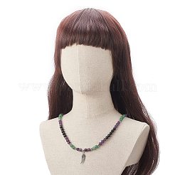 Колье с подвеской в виде крыла из сплава NJEW-JN04256