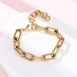 Браслеты-цепочки из нержавеющей стали 304 для женщин&nbsp;BJEW-Z128-01G-01