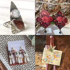 Акриловая серьга ручной работы шаблон&nbsp;DIY-WH0359-066