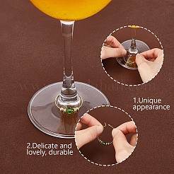 28 шт. 14-х цветные биконические стеклянные подвески для бокалов для вина&nbsp;AJEW-HY00011