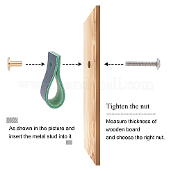 Прямоугольные кожаные ручки ящиков AJEW-WH0251-71B