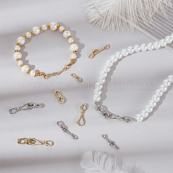 12 шт. 6 стиля 8 формы латунные крючки для ожерелья FIND-GA0004-27