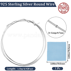 1.5 м очень мягкой проволоки 925 пробы серебра&nbsp;STER-BBC0008-85C