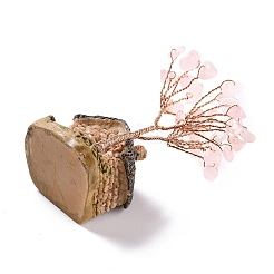 Смола и натуральный розовый кварц модель орнамент&nbsp;DJEW-Z001-01E