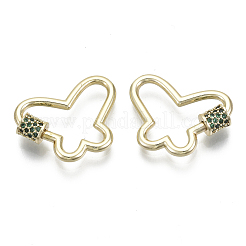 Латунь микропаве кубический цирконий винт карабин подвески с замком KK-R136-071A-NF