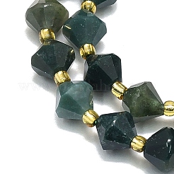 Природные моховой агат бисер нитей G-I376-B24-01