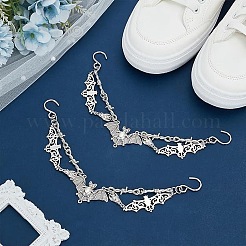 2 шт. цепь для обуви из сплава летучей мыши&nbsp;AJEW-FG0004-50A