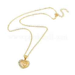 Ожерелье из сплава с прозрачным кубическим цирконием для женщин&nbsp;LS-NJEW-G107-02G