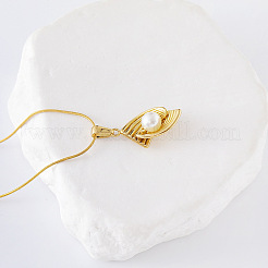 3 шт. ожерелье из нержавеющей стали с имитацией жемчуга и подвеской в виде спирали для женщин DY8858