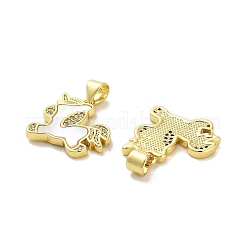 Латунные микропаве прозрачные подвески с фианитом&nbsp;KK-K365-12A-G